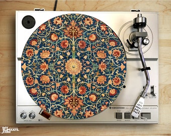 Floral universe slipmat dj turntable music gifts musicians art record vinyl slip mat gift slipmats creative gramophone space stars universe