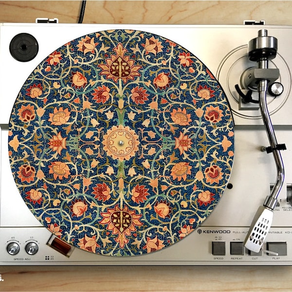 Floral universe slipmat dj turntable music gifts musicians art record vinyl slip mat gift slipmats creative gramophone space stars universe