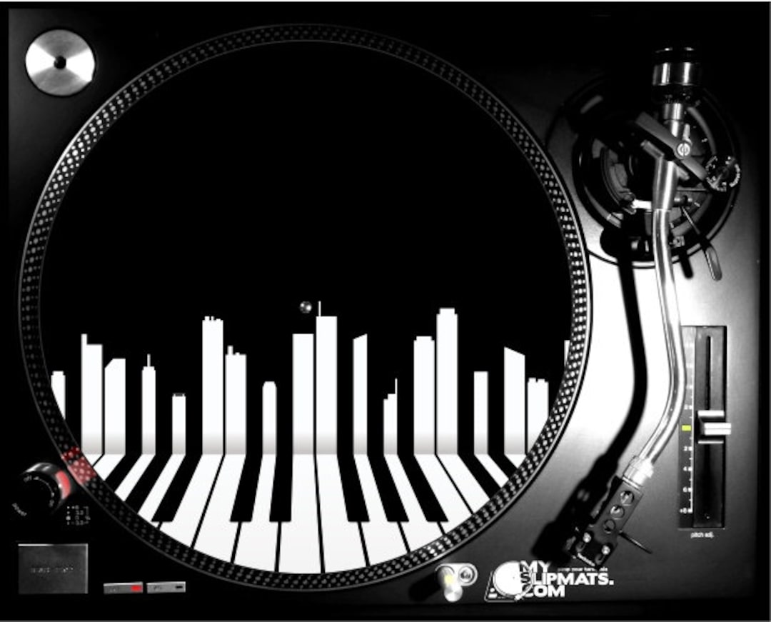 Piano City Slipmat Chill Dj Turntable Music Gifts Musicians Art Record