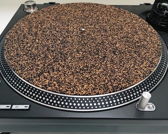 Antistatique, antivibration, mélange liège et caoutchouc, plateau de vinyle, tapis antidérapant, disques vinyle, tapis audio, accessoires de gramophone