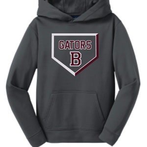 Baker Gators Lightweight Charcoal Dry Fit Hoody ** Free Local pickup in Baker use coupon code LOCAL**