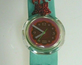 Pop Swatch WatchPWZ106 Soupe De Poisson with special clam case unworn