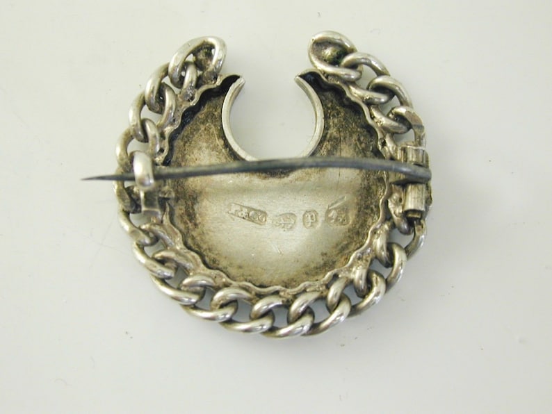 Antique Victorian floral brooch sterling silver dated 1889 5.0 grams