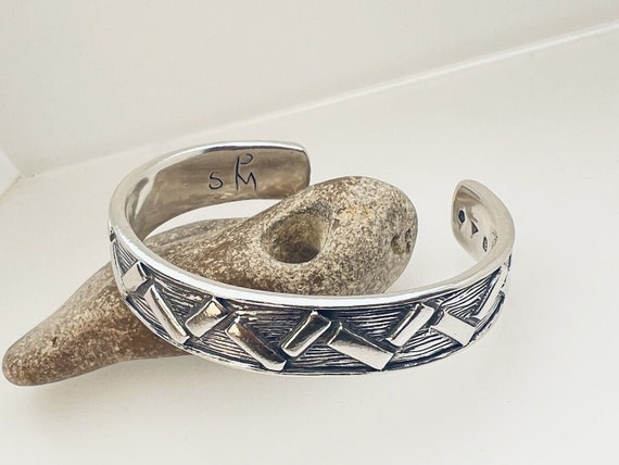 Silver Torque Bangle Bracelet Patrick Mavros Zimb… - image 7