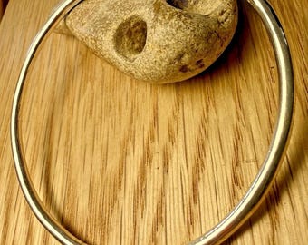 Vintage Solid Sterling Silver 925 Stacking Bangle Bracelet 8 1/4"
