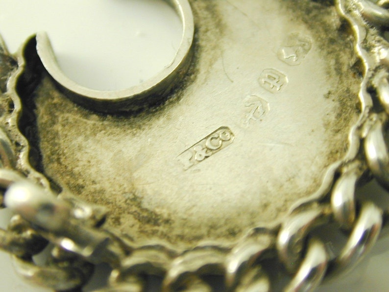 Antique Victorian floral brooch sterling silver dated 1889 5.0 grams
