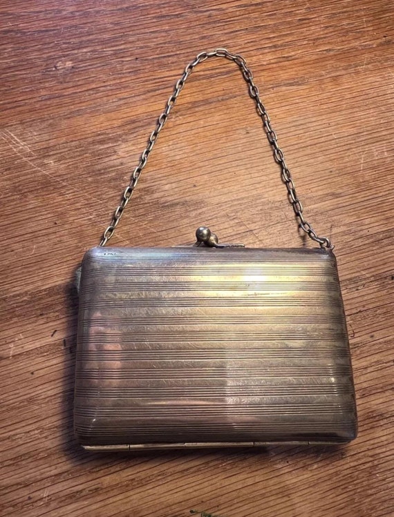 Vintage Art Deco EPNS Silver Plated Striped Hinged Purse Flapper Ball Clasp Etsy Ireland