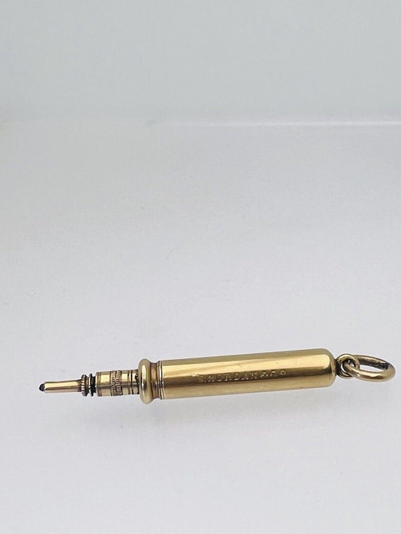 15ct Gold Miniature Telescopic Retractable Pencil for Chatelaine