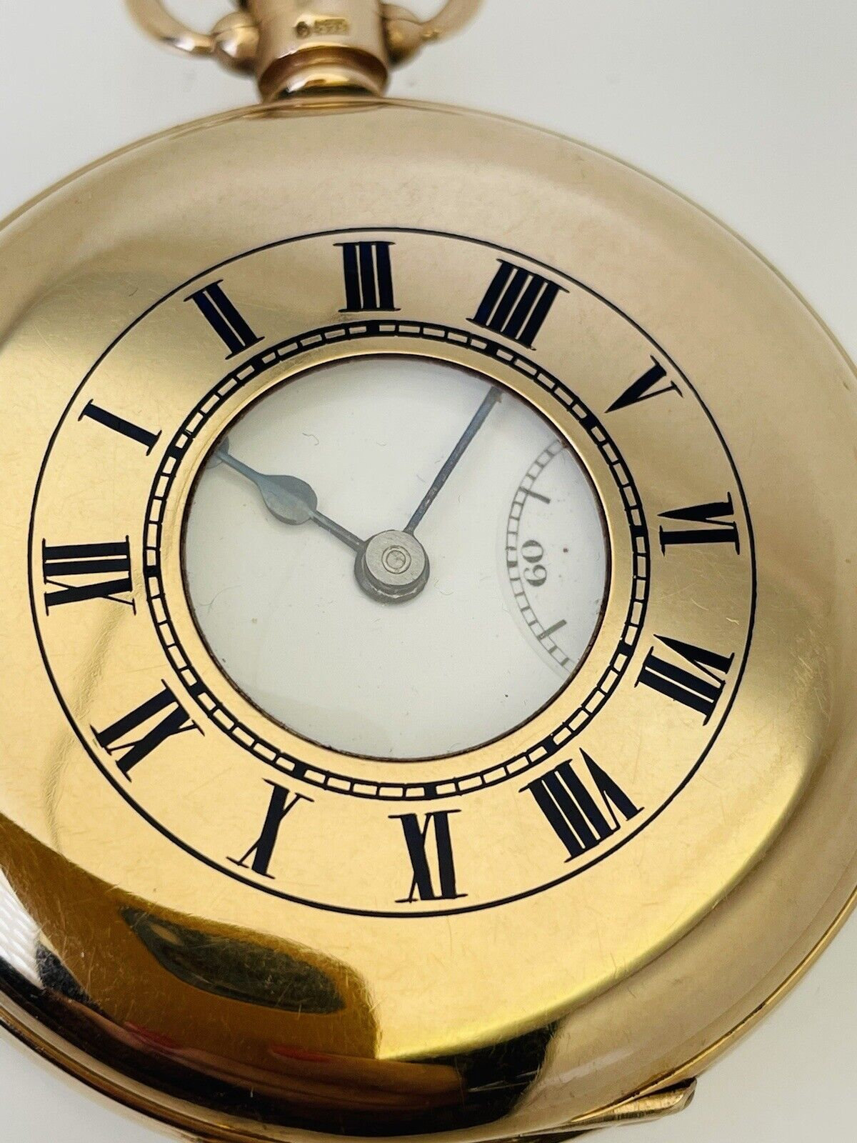 1927年製 アンティーク 9カラット イエローゴールド ハーフハンター