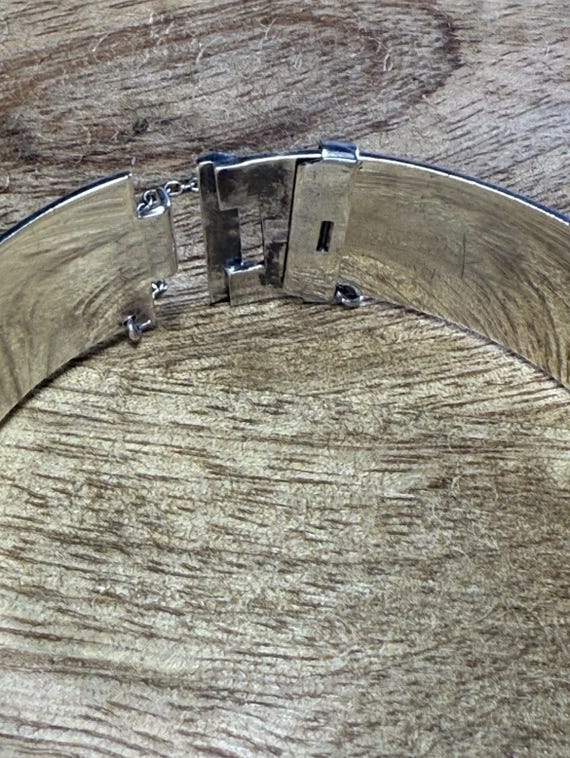 Edwardian Solid Silver Hinged Bangle Birmingham 1… - image 19