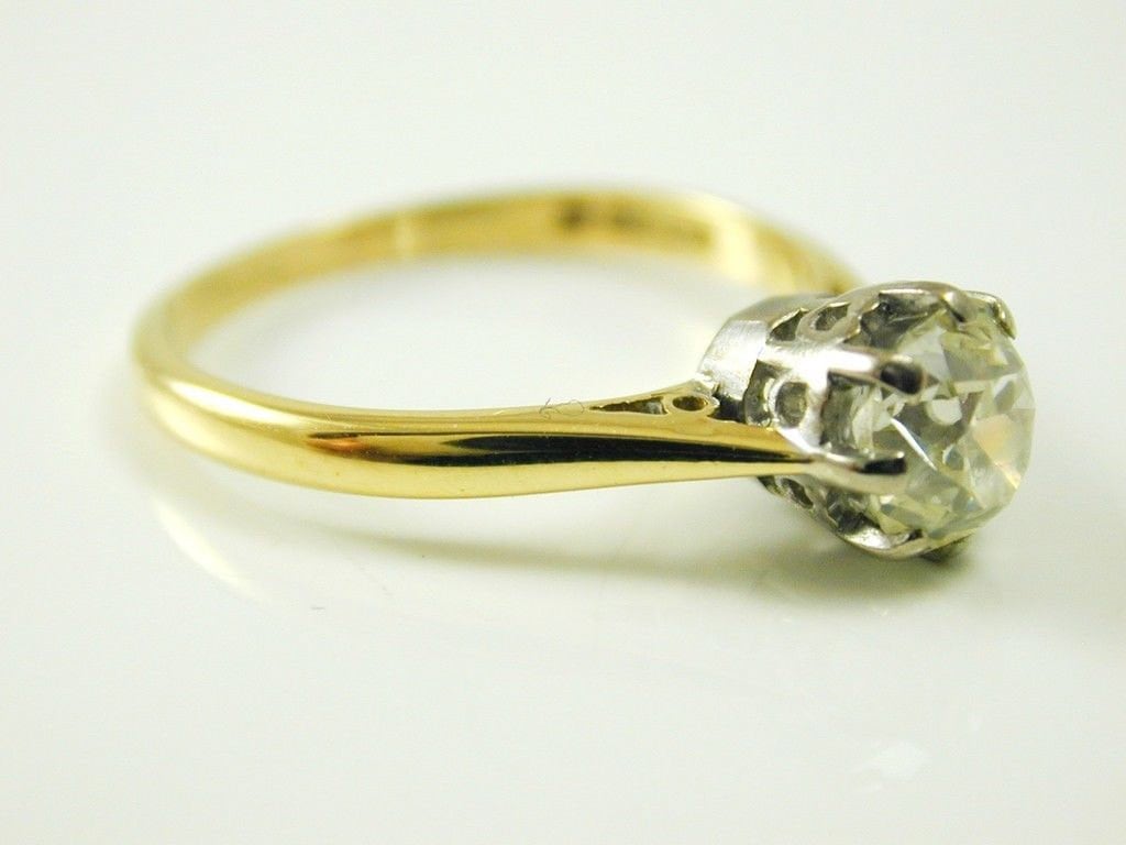 Bague Or 18 Carats Avec Diamants – 0,94 Ct, Taille 54, Style Marquise