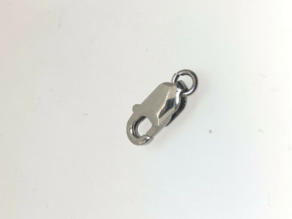 9 Carat White Gold Lobster Claw Clasp 0.6 Grams 13.9mm 5.4mm 375