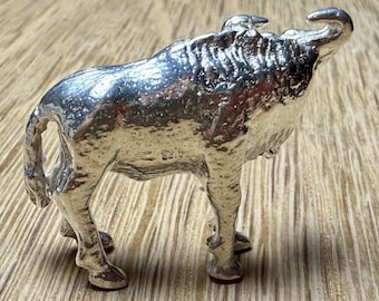 Wildebeest Miniature Figure 925 Sterling Silver 20.3GRMS