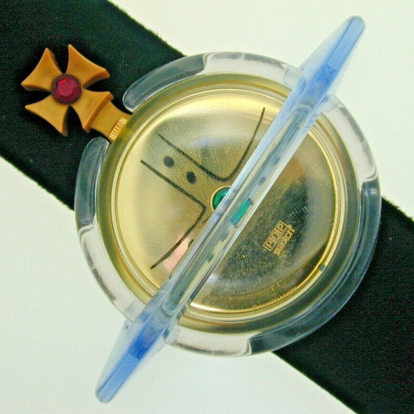 Pop Swatch PWZ104 Orb watch with Special Case Vivienne Westwood Unworn