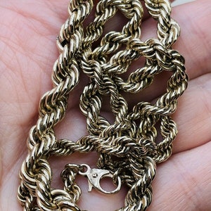 Graduated Rope Chain Vintage 1983 9ct Gold Graduated Twisted Rope Chain 18