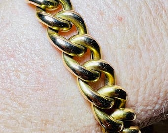Victorian 15ct Gold Diamond & Pearl Bangle Bracelet: Antique 