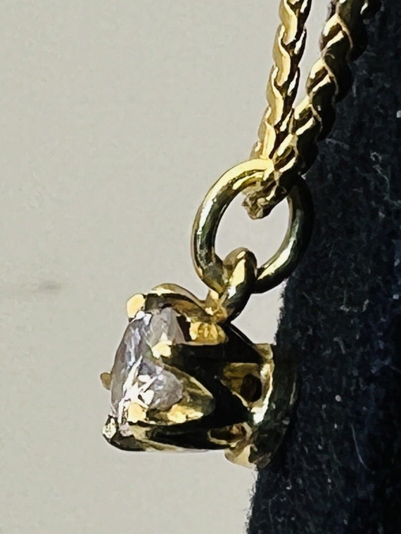 18ct Yellow Gold 0.58ct Diamond Pendant Necklet 