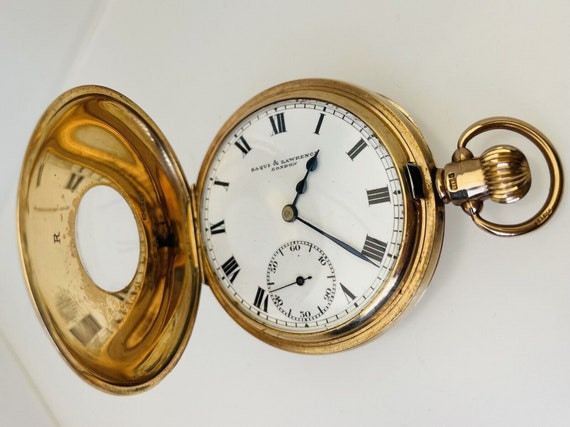 1927年製 アンティーク 9カラット イエローゴールド ハーフハンター