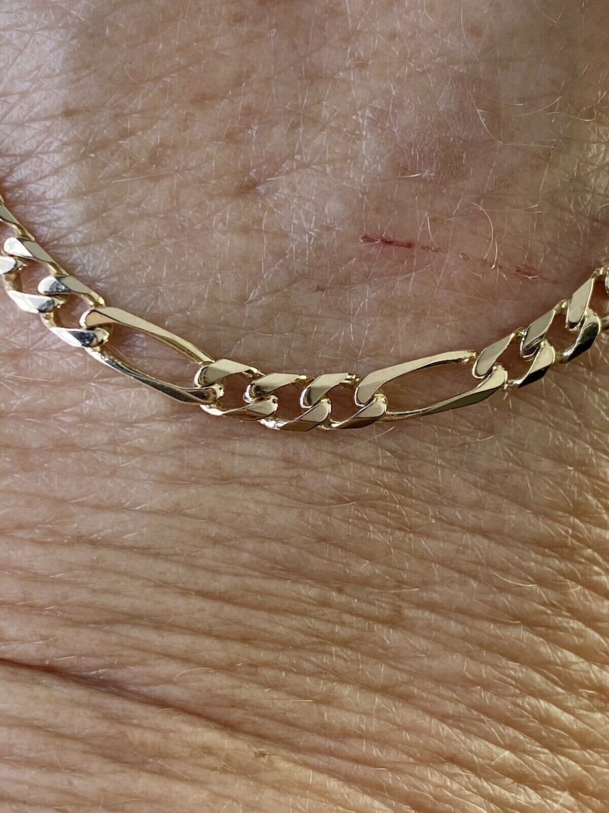 Gelbgold Link Figaro Halskette Kette für Frauen Schmuck " Schmuck Männer 26 H7N9 