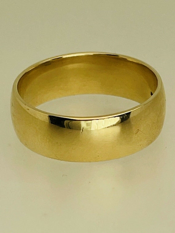 9K-18K Massives Gelbgold / 345MM Ehering / Satin Finish Parallel Gerilltes Band / Alle Größen