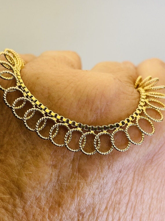 1978 Unusual 9ct Gold Barley Twist Rings Circles … - image 2