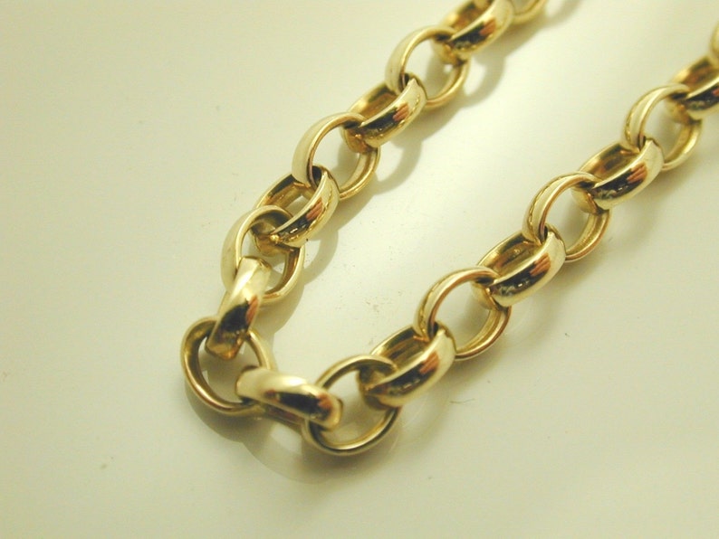 Belcher chain necklace vintage 9 carat gold 16 1/4 long Etsy