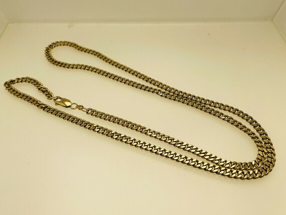 1990 Vintage 9ct Yellow Gold Flat Curb 