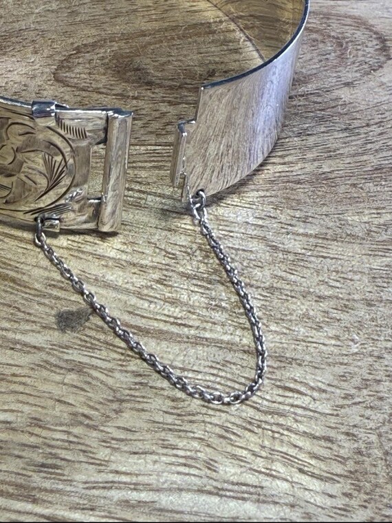 Edwardian Solid Silver Hinged Bangle Birmingham 1… - image 18