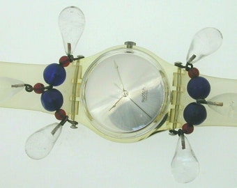 Swatch Watch GZ125 Chandelier with special case and glass holder unworn