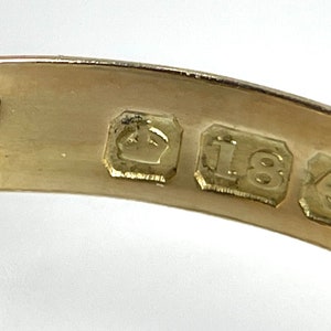 Antique George V 18ct Yellow Gold Sapphire Diamond Trilogy Ring 1918 N ...