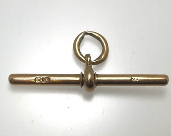 Antike 18 Karat Gelbgold Schwenkbar T Bar & Link schwer 8,1 g 45,3 mm