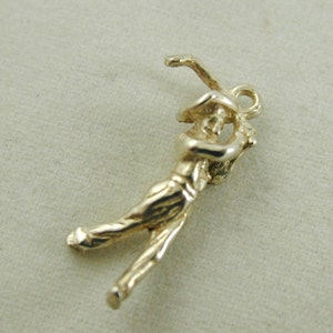 Berloque de jogador de golfe em prata esterlina 1,38 gramas