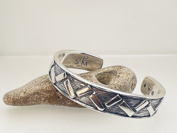Silver Torque Bangle Bracelet Patrick Mavros Zimb… - image 9