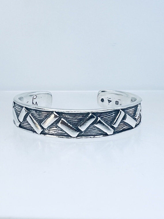 Silver Torque Bangle Bracelet Patrick Mavros Zimb… - image 1