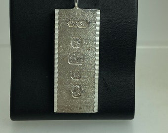 1977 Silver Ingot on a 24” Silver Chain over 41.9 grams over 1 ounce!