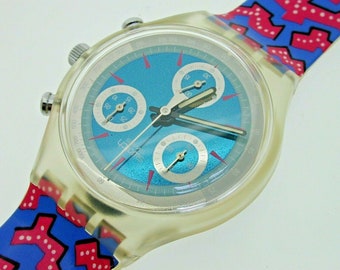 Swatch Watch SCK100 Wild Card with Original Casing Collectors Piece Unworn