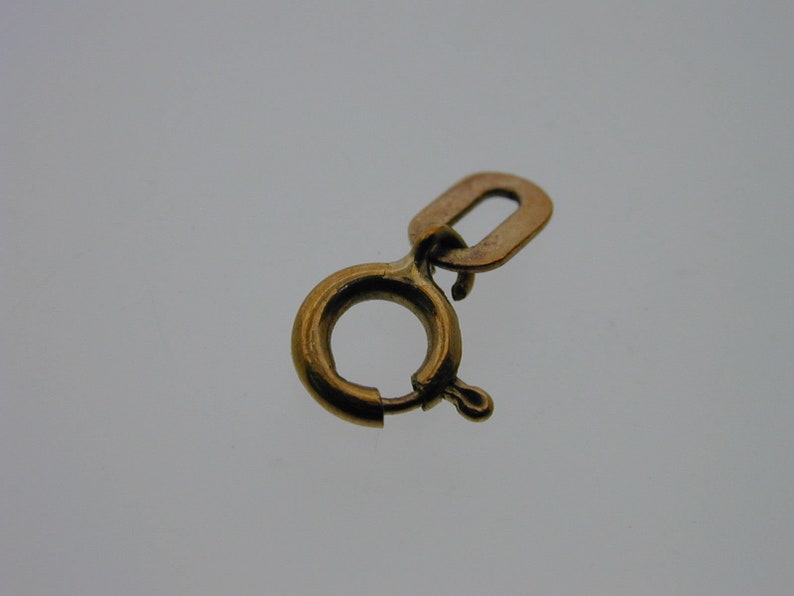 Antique 9 Carat Yellow Gold Bolt Ring with Tag 0.14 grams 4.5 mm