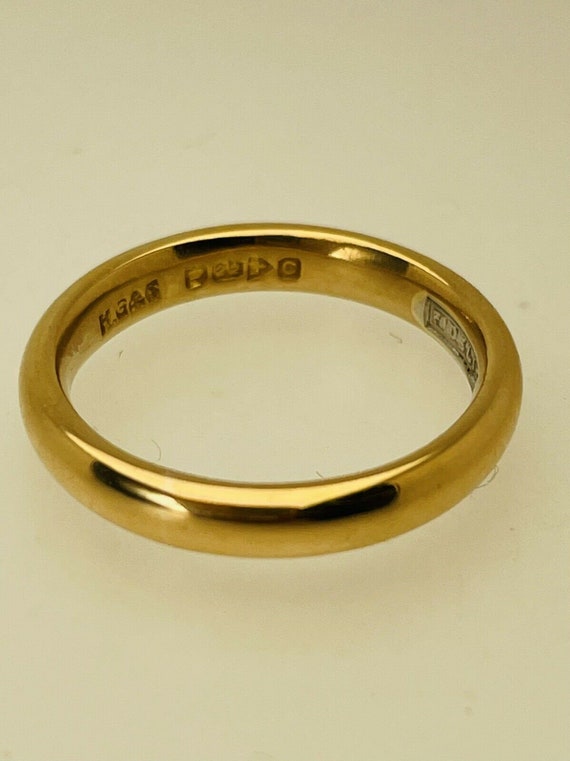 Vintage 1953 22ct Rose Gold D Shaped Ring Size I "