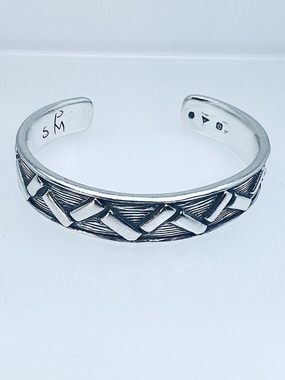 Silver Torque Bangle Bracelet Patrick Mavros Zimb… - image 5