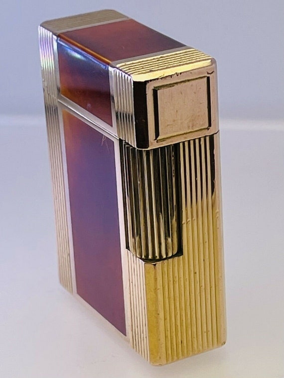 Vintage S.T. Dupont Lighter Brown Chinese Lacquer & Gold - Etsy Sweden