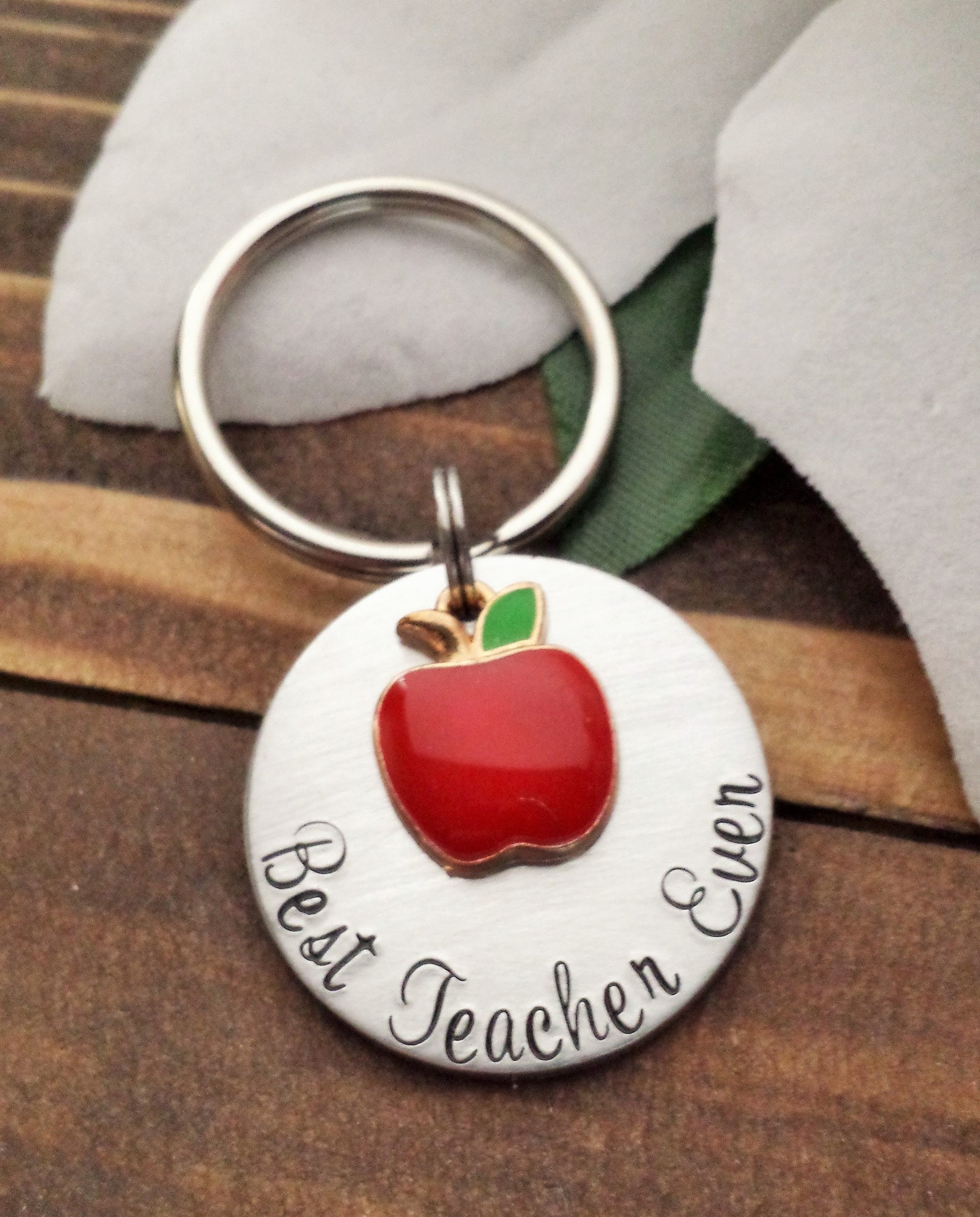 Teacher Keychain Best Teacher Educator Key Ring Teacher Etsy UK