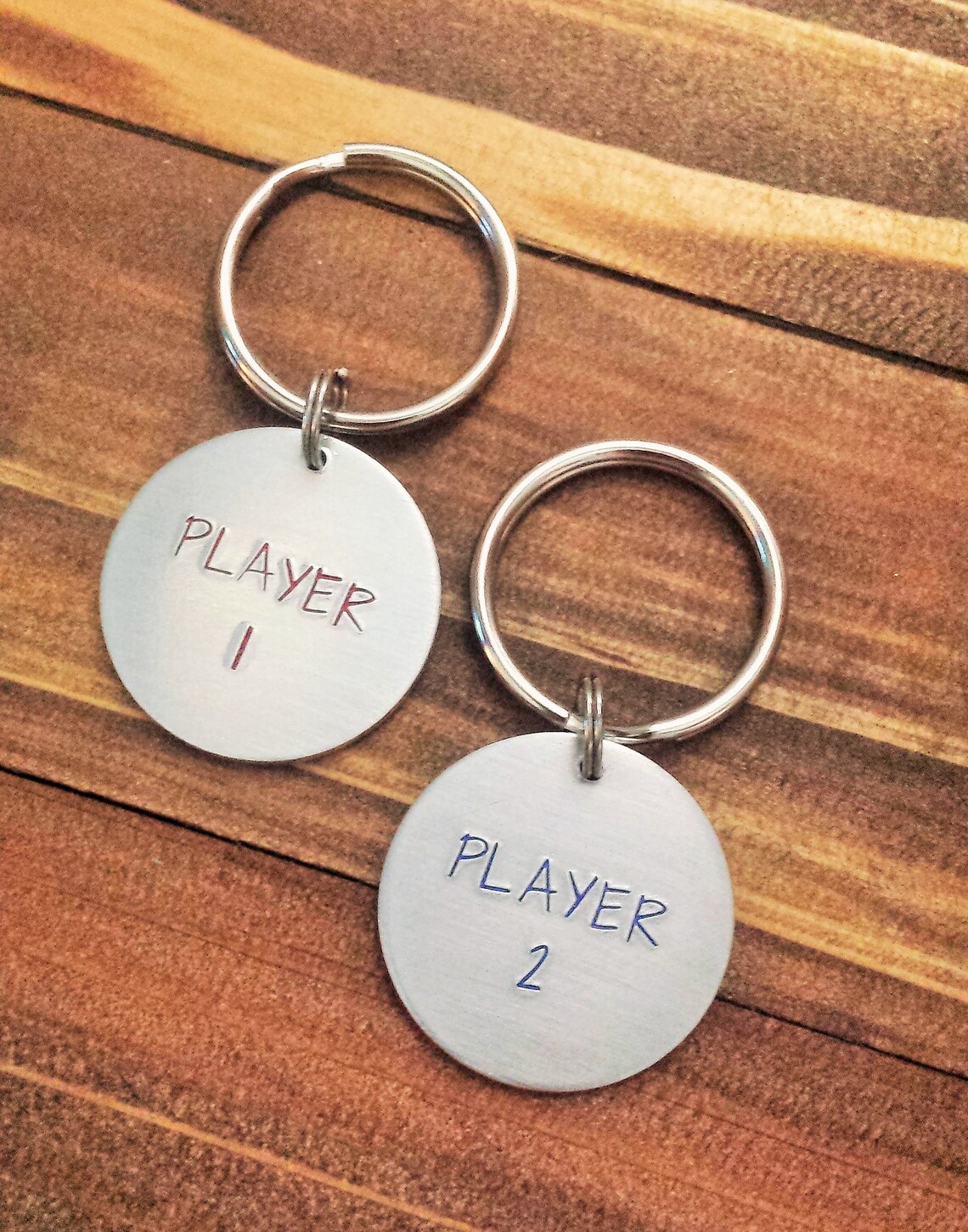 Player 1 Player 2 Keychains Gifts for Gamers Video Game Key Etsy