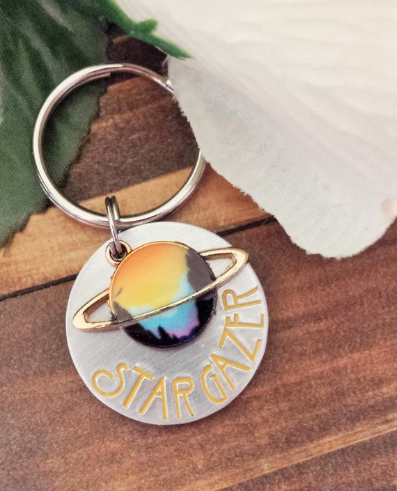 Astronomy Keychain Astronomy Gift Space Key Chain Space Etsy