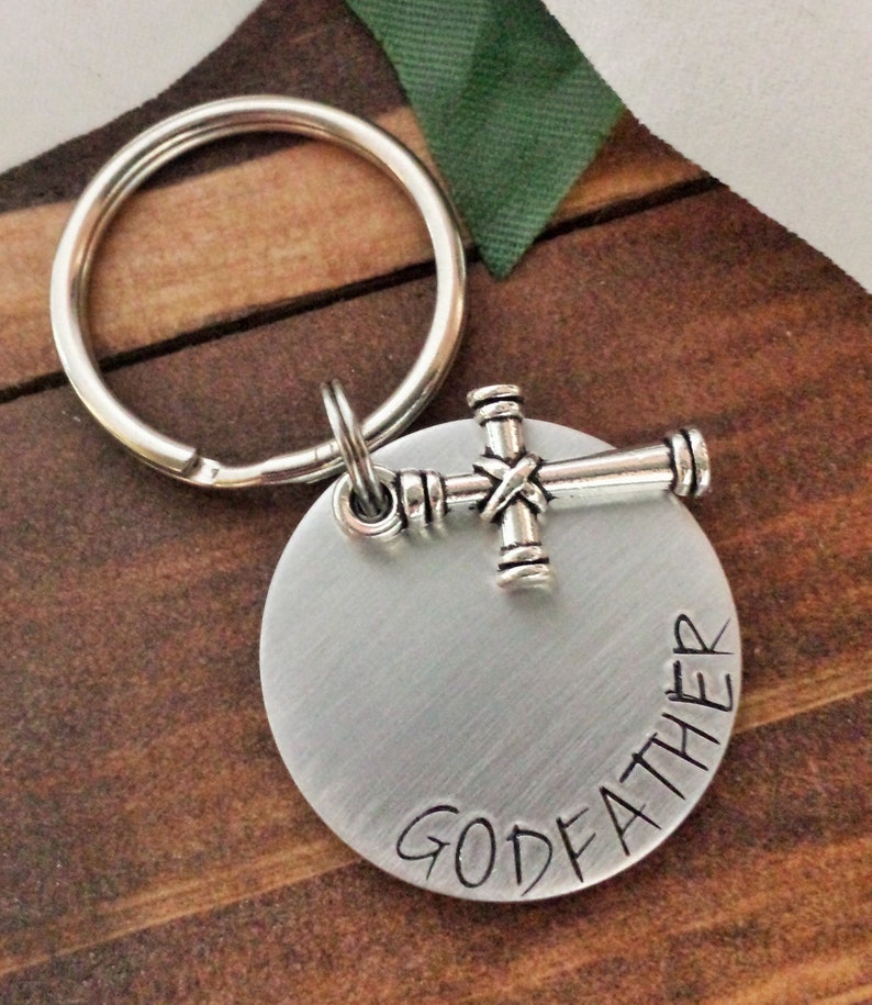 Godfather Gift Godfather Keychain Baptism Gift Gift for Etsy