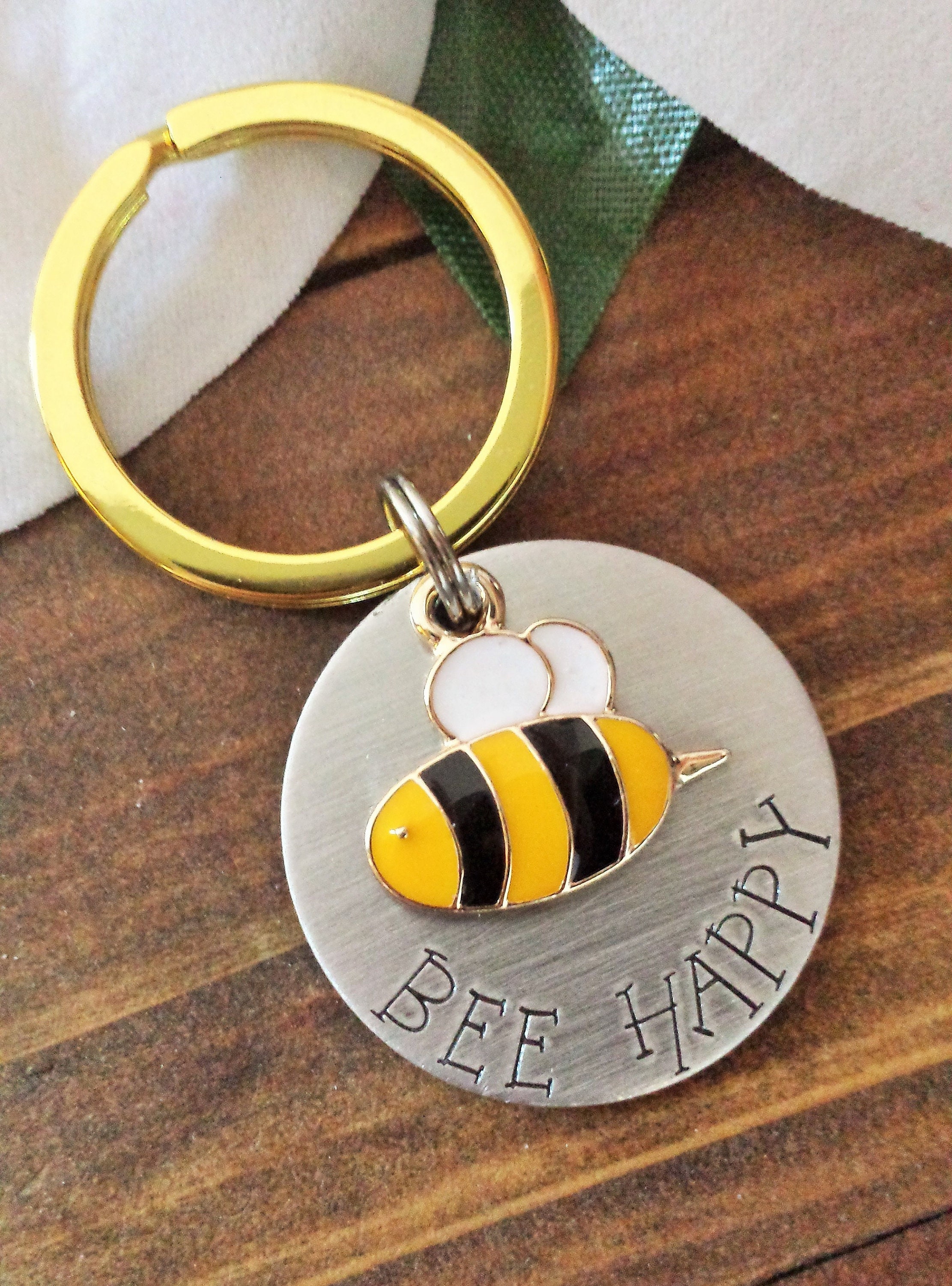 Bee Keychain Beekeeper Gift Bee Gift Bumble Bee Keychain Etsy