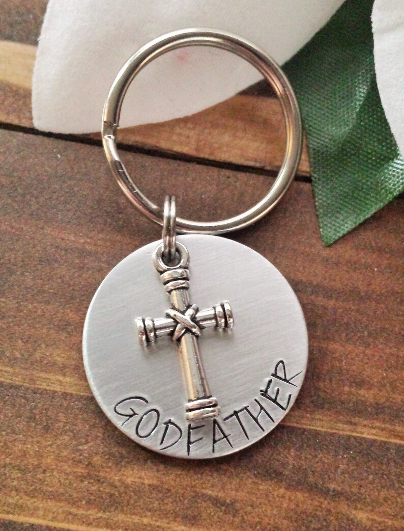 Godfather Gift Godfather Keychain Baptism Gift Gift for Etsy