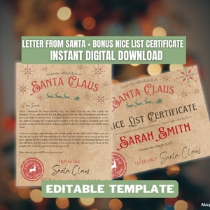 Official Letter from Santa Bundle: Personalized Letter & Nice List Certificate - Elevate Christmas Magic