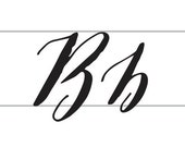Modern Calligraphy Alphabet Practice Trace Sheet - Digital Download