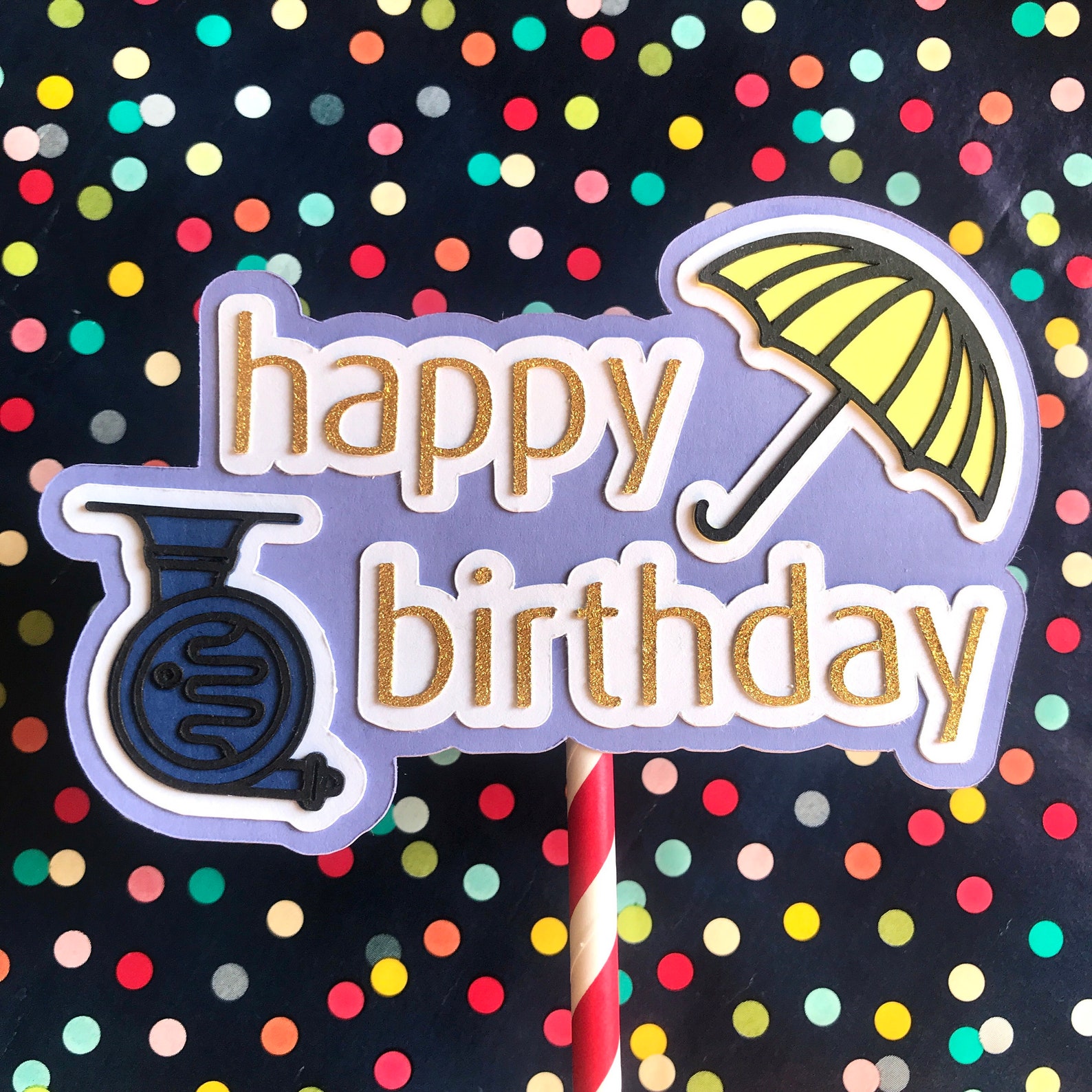 Happy Birthday How I Met Your Mother Inspired Cake Topper TV | Etsy