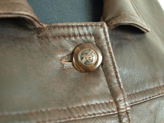 Vintage lederen jas bruin womens Pilot jas, KAVERI kledingstuk grootte M Eur 36, ons 6 Uk 8 gemaakt in India verdrietig lederen bomber jas Vintage lederen jas bruin womens Pilot jas, KAVERI kledingstuk grootte M Eur 36, ons 6 Uk 8 gemaakt in India verdrietig lederen bomber jas